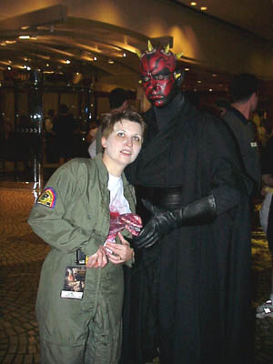 			<B>Alien hatchling and Darth Maul</B>
 from Alien and Star Wars