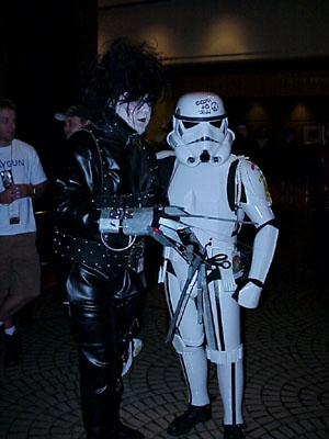 			<B>Edward Scissorhands and Stormtrooper</B>
 from Edward Scissorhands and Star Wars