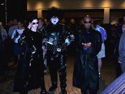 			<B>Trinity, Edward Scissorhands, and Morpheus</B>
 from The Matrix and Edward Scissorhands