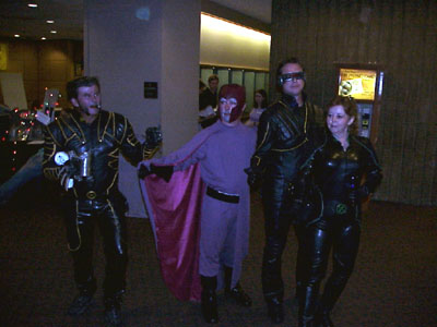 			<B>Wolverine, Magnito, Cyclops, and Jean Grey</B>
 from X-Men the movie