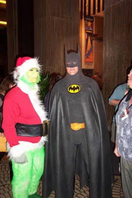 			<B>The Grinch and Batman</B>
 from How the Grinch Stole Christmas and Batman