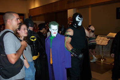			<B>Batman, Joker, and Bane</B>
 from Batman