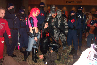 			<B>Cobra featuring Tank Driver, Zarana, the Baroness, Destro, Firefly, and defeated Unknown</B>
 from GI Joe