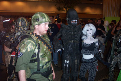 			<B>Unknown Soldiers, Alien, and Chiana</B>
 from Unknown, Alien, and Farscape