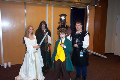 			<B>Galadriel, Lothlorien Elf, Pippin, Uruk-hai, and Gondor Soldier</B>
 from Lord of the Rings