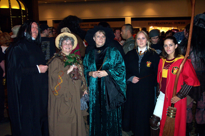 			<B>Severus Snape, Pomona Sprout, Minerva McGonagall, and Students</B>
 from Harry Potter