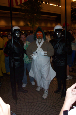 			<B>Police Officers and Oompa-Loompa</B>
 from THX 1138 and Charlie and the Chocolate Factory