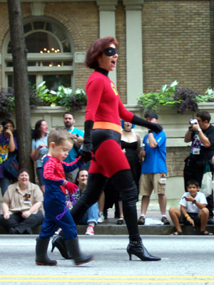 			<B>Spider-Man and Elastigirl</B>
 from Spider-Man and The Incredibles