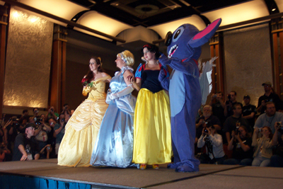 			<B>Belle, Cinderella, Snow White, and Stitch</B>
 from Walt Disney