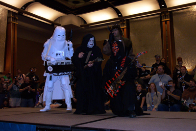 			<B>Snowtrooper, the Emperor, Unknown, and Darth Maul</B>
 from Star Wars