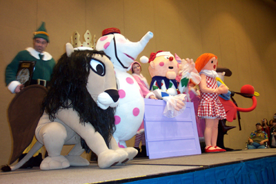 			<B>King Moonracer, Misfit Elephant, Charlie-In-The-Box, Misfit Doll, and Misfit Cowboy</B>
 from Rudolph the Red-Nosed Raindeer: The Island of Misfit Toys