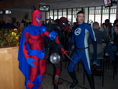 			<B>Magneto, Deadpool, and Reed Richards (Mr. Fantastic)</B>
 from X-Men and Fantastic Four