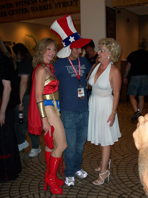 			<B>Wonder Woman, Uncle Sam, and Marilyn Monroe</B>
