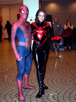 			<B>Spider-Man and Spider-Woman</B>
 from Amazing Spider-Man and Ultimate Spider-Woman