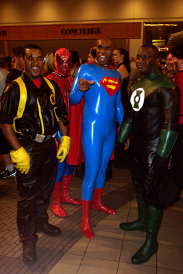			<B>Bishop, Spiderman, Superman, and Green Lantern</B>
