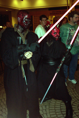 			<B>Darth Vader and Darth Maul</B>
 from Star Wars