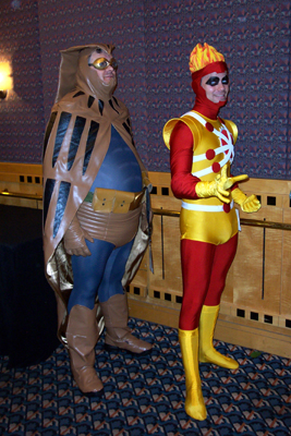 			<B>Captain Metropolis and Firestorm</B>
 from The Watchmen and Firestorm