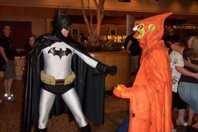			<B>Batman and Hobgoblin</B>
 from Batman portrayed by Batman