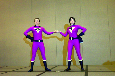 			<B>Zan and Jayna, the Wonder Twins</B>
 from Super Friends