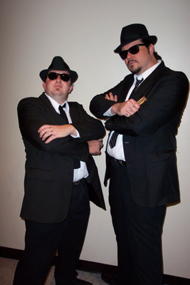			<B>Elwood and Jake Blues</B>
 from The Blues Brothers